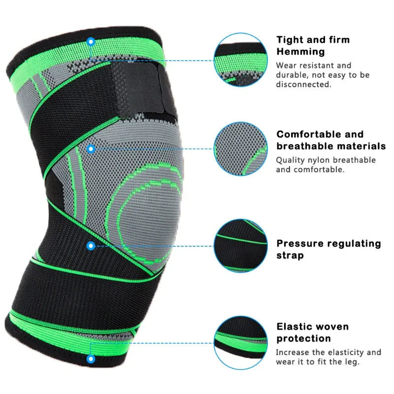 Joelheira Esportiva Ajustável (Par) – Suporte Confortável, Fácil de Usar, Ideal para Treinos e Atividades Físicas