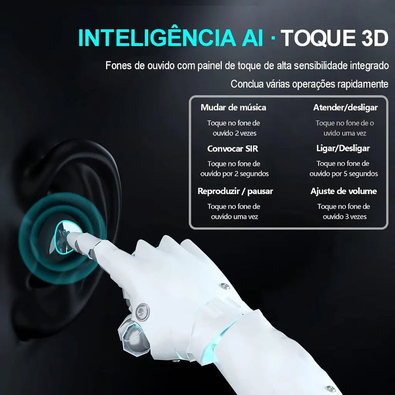 Fone de Ouvido Bluetooth 5.1 M10 – TWS Estéreo Sem Fio com Case Carregador, Conexão Rápida e Som Imersivo