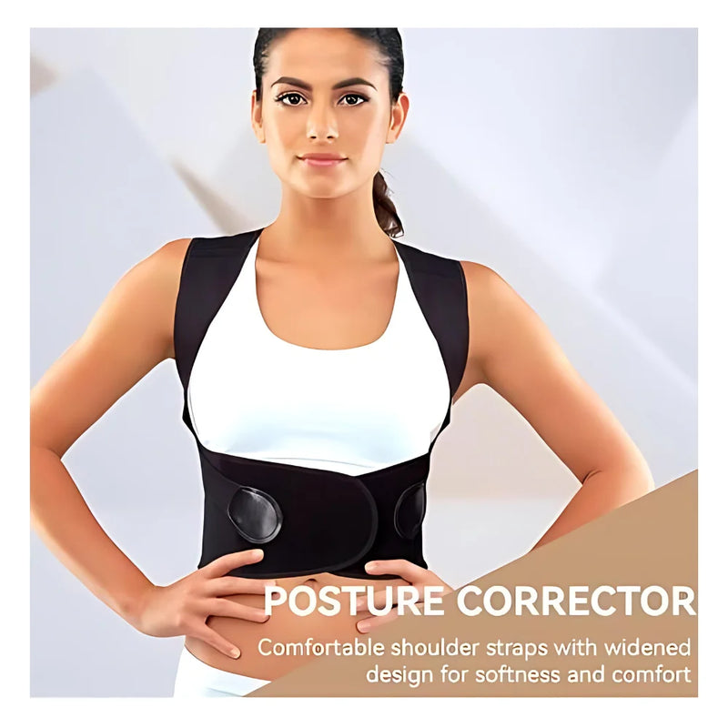 Corretor Postural Unissex – Colete Cervical Ajustável para Alinhamento da Coluna e Melhor Postura