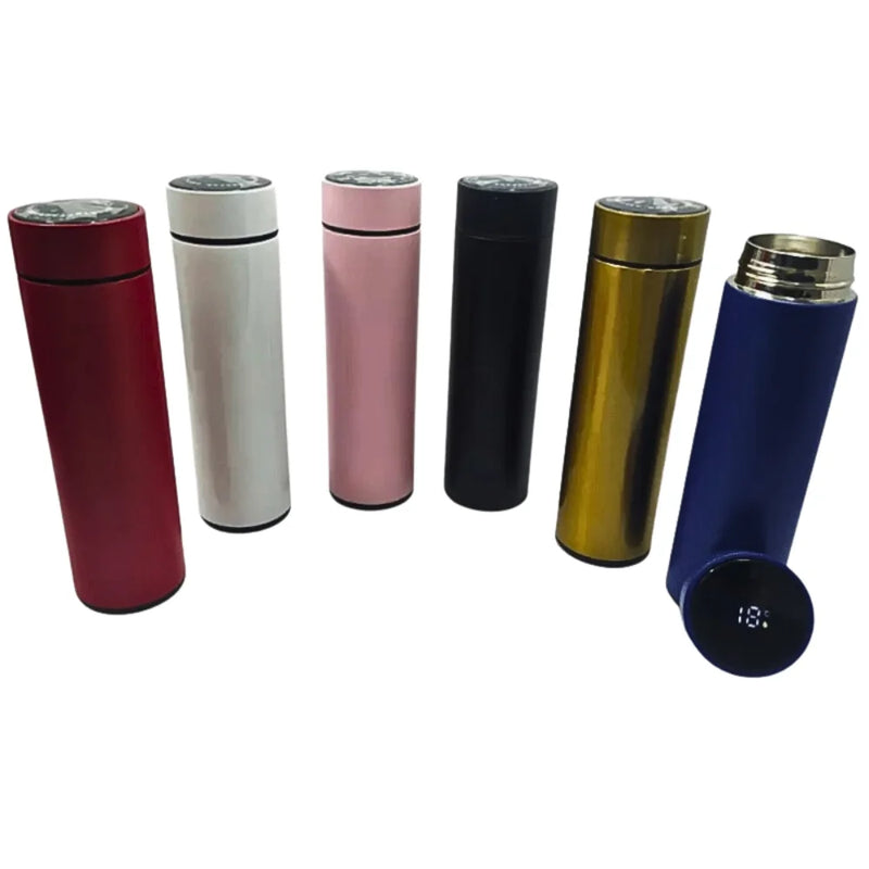 Garrafa Térmica de Inox com Sensor Digital de Temperatura LED – Ideal para Bebidas Quentes e Frias