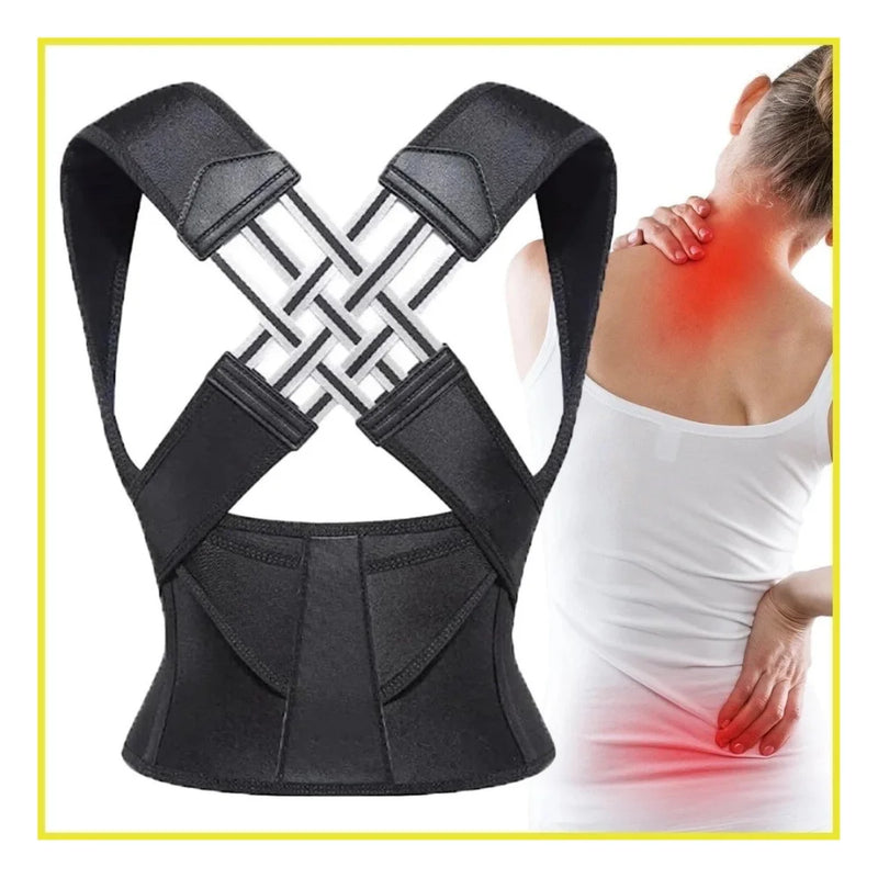 Corretor Postural Unissex – Colete Cervical Ajustável para Alinhamento da Coluna e Melhor Postura