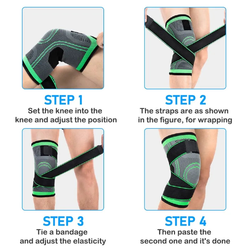 Joelheira Esportiva Ajustável (Par) – Suporte Confortável, Fácil de Usar, Ideal para Treinos e Atividades Físicas