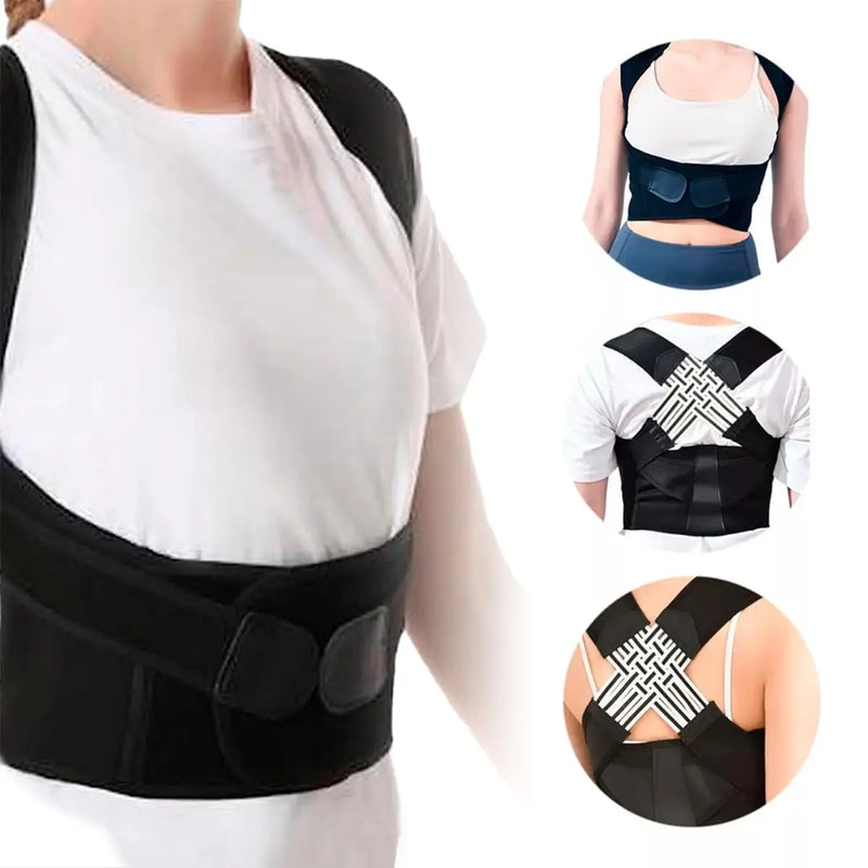 Corretor Postural Unissex – Colete Cervical Ajustável para Alinhamento da Coluna e Melhor Postura