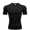 Camiseta de Compressão Masculina [PANTERA NEGRA] – Fitness, Esportiva, Justa, Secagem Rápida, Ideal para Academia, Corrida e Treino