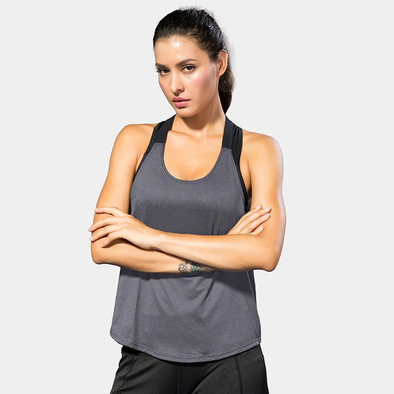 Top Fitness Feminino Sem Mangas – Estilo e Conforto para Yoga, Treino e Corrida