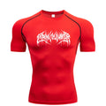 Camiseta Masculina de Compressão – Manga Curta, Secagem Rápida e Respirável, Ideal para Academia, Corrida e Treino, Tamanhos S-3XL