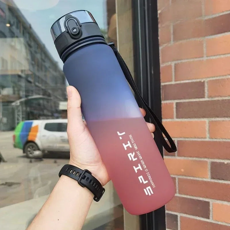 Garrafa Esportiva de Água 500ml/650ml/1000ml – Plástica, Colorida e à Prova de Vazamentos, Ideal para Academia, Viagens e Atividades ao Ar Livre
