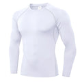 Camiseta de Compressão Masculina – Manga Longa, Secagem Rápida e Respirável, Ideal para Treino, Corrida e Academia