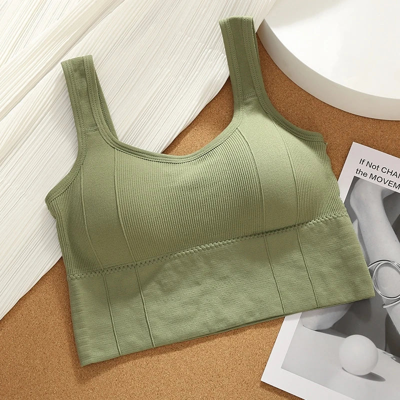 Top Esportivo Feminino Sem Costura – Conforto e Suporte, Anti-Suor, Push-Up, Ideal para Treino e Academia, Opções de Kit com 1/2/4 Peças