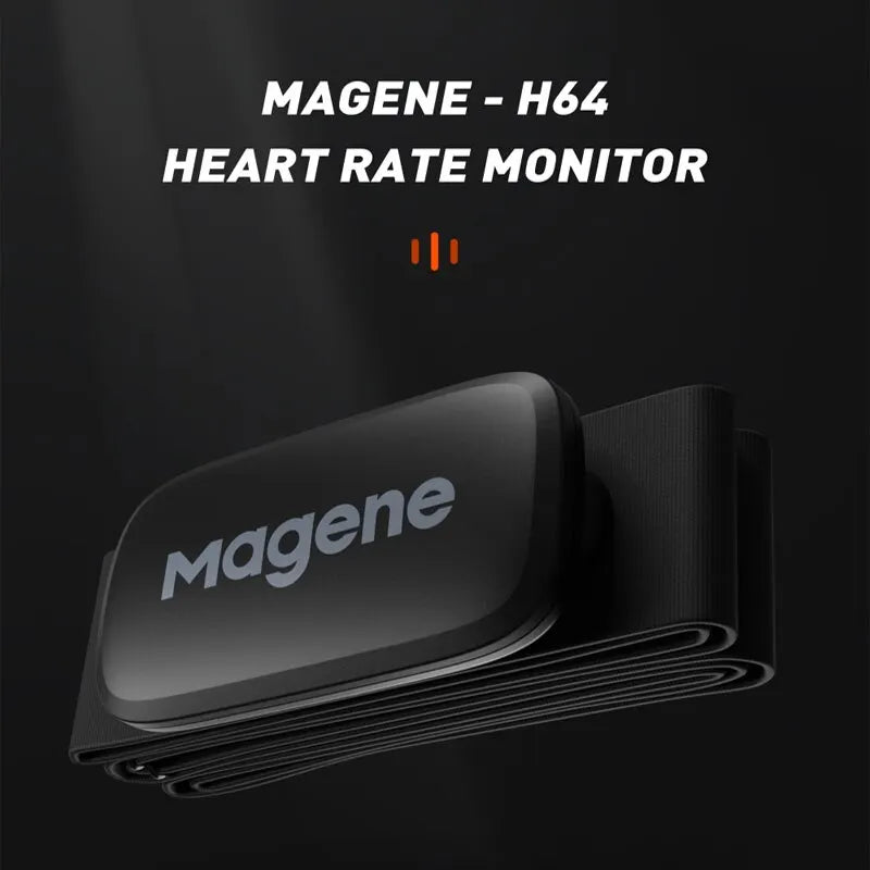 Magene H64 Monitor de frequência cardíaca, Sensor de modo duplo, ANT Bluetooth, Cinta peitoral