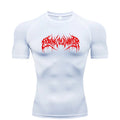 Camiseta Masculina de Compressão – Manga Curta, Secagem Rápida e Respirável, Ideal para Academia, Corrida e Treino, Tamanhos S-3XL