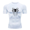 Camisa de Compressão Masculina [HOMEM-ARANHA]– Fitness, Academia, Super-Herói, Esporte, Corrida, Rashguard, Secagem Rápida, Manga Curta
