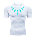 Camiseta de Compressão Masculina [PANTERA NEGRA] – Fitness, Esportiva, Justa, Secagem Rápida, Ideal para Academia, Corrida e Treino