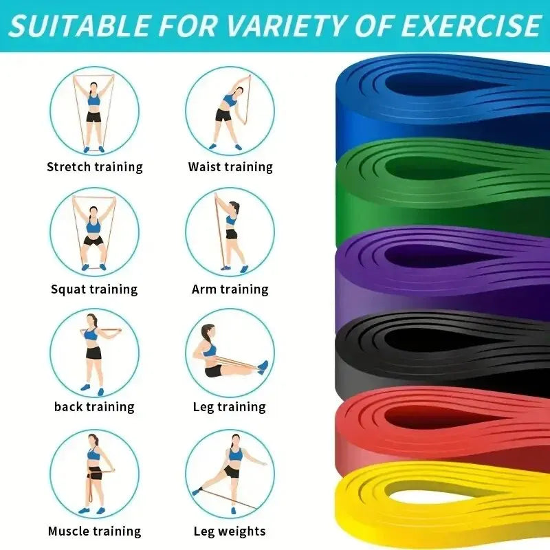 Conjunto de 1/5 Faixas Elásticas de TPE para Treinamento de Força, Yoga, Fitness e Esportes Multifuncionais.