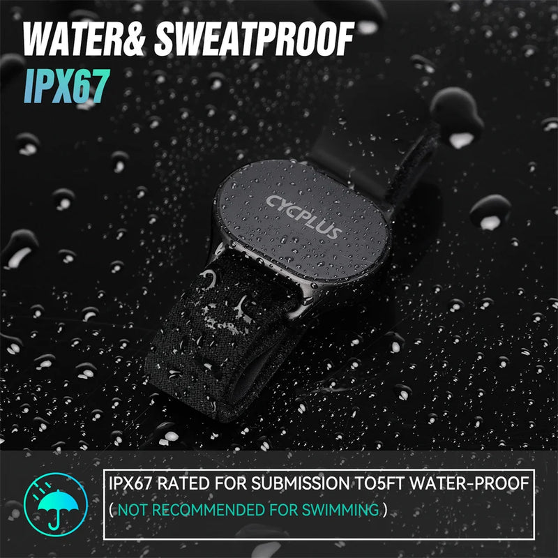 CYCPLUS Sensor de frequência cardíaca, Braçadeira Cinto, Bluetooth, ANT+