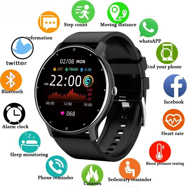 Smartwatch Tela Full Touch 1.28" – Ligações, Notificações, Modos Esportivos, IP67 à Prova d’Água, Acompanha 2 Pulseiras