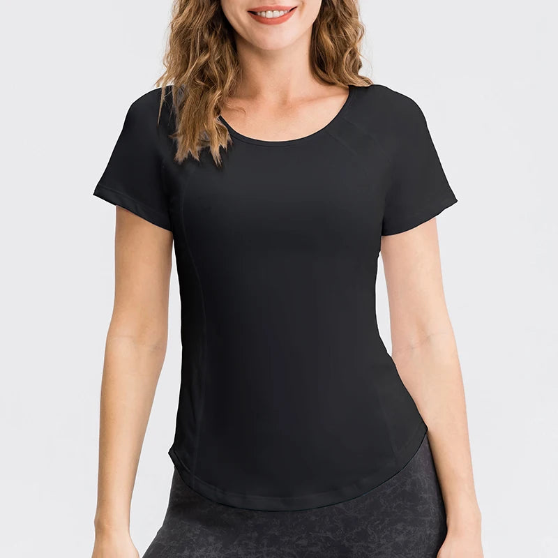 Blusa Feminina Esportiva Respirável – Secagem Rápida e Conforto para Treino, Corrida e Yoga