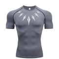Camiseta de Compressão Masculina [PANTERA NEGRA] – Fitness, Esportiva, Justa, Secagem Rápida, Ideal para Academia, Corrida e Treino
