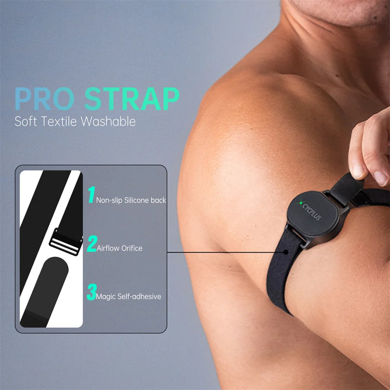 CYCPLUS Sensor de frequência cardíaca, Braçadeira Cinto, Bluetooth, ANT+