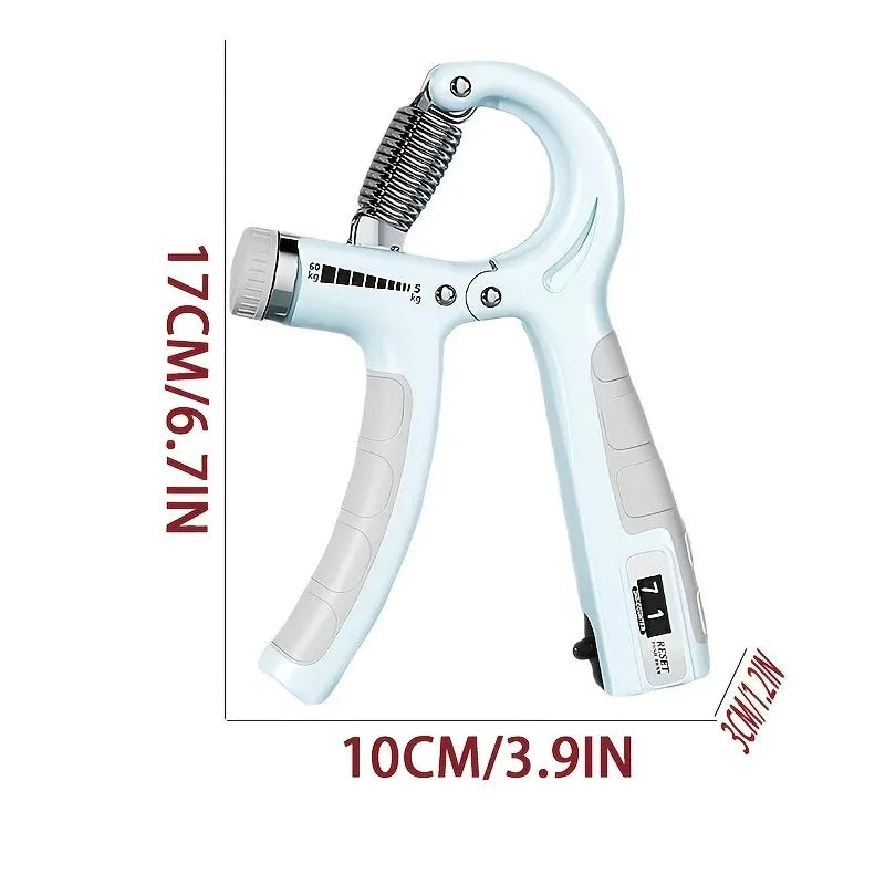 HandGrip Ajustável 5-60 kg com Contador, Treinador para Antebraço e Construção Muscular.