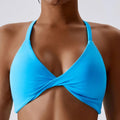 Sutiã Esportivo Feminino ANFILIA – Suporte Elevado, Gola Alta, Alças Cruzadas, Acolchoamento Removível, Conforto e Estilo para Treino e Corrida