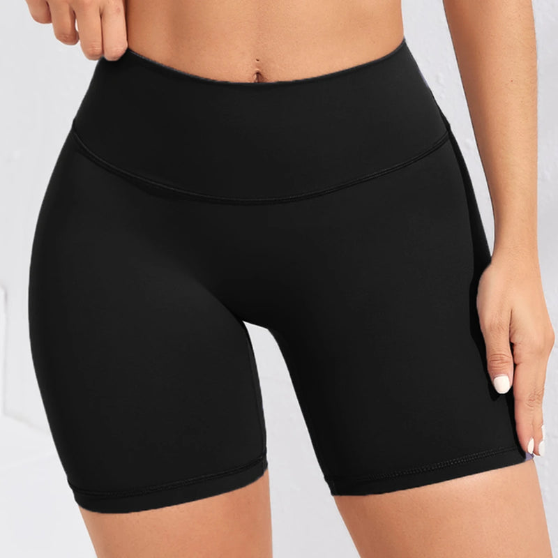 Shorts Fitness Feminino – Cintura Alta, Secagem Rápida, À Prova de Agachamento
