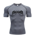 Camiseta Masculina de Compressão – Manga Curta, Secagem Rápida e Respirável, Ideal para Academia, Corrida e Treino, Tamanhos S-3XL