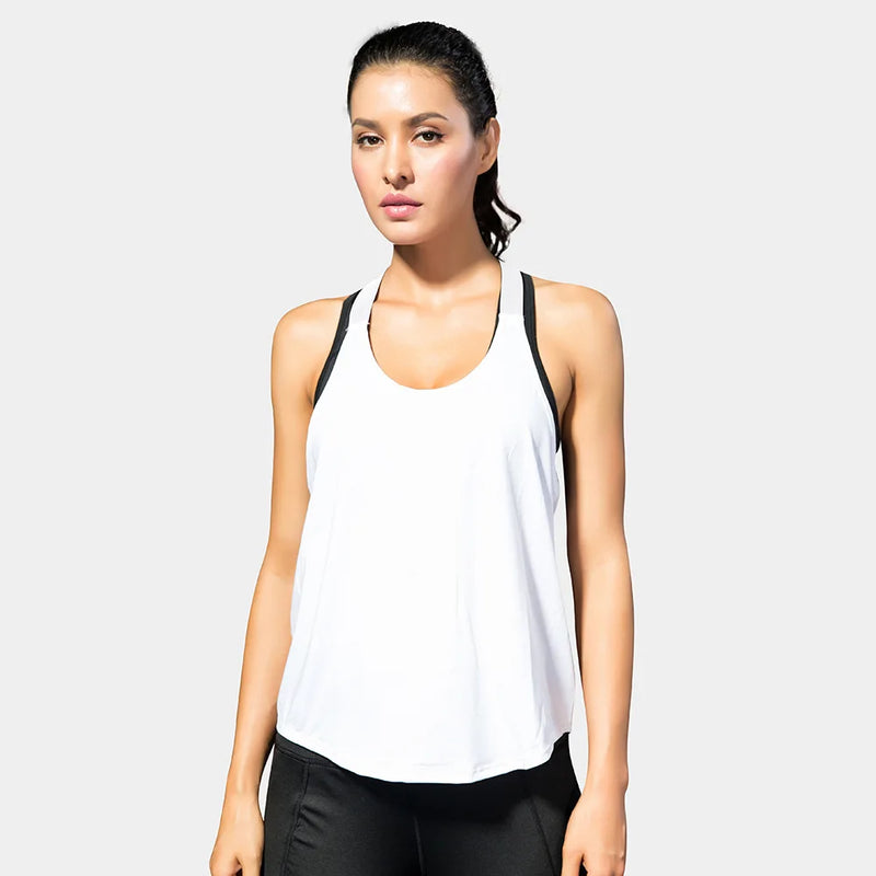 Top Fitness Feminino Sem Mangas – Estilo e Conforto para Yoga, Treino e Corrida
