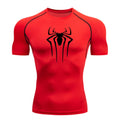 Camisa de Compressão Masculina [HOMEM-ARANHA]– Fitness, Academia, Super-Herói, Esporte, Corrida, Rashguard, Secagem Rápida, Manga Curta