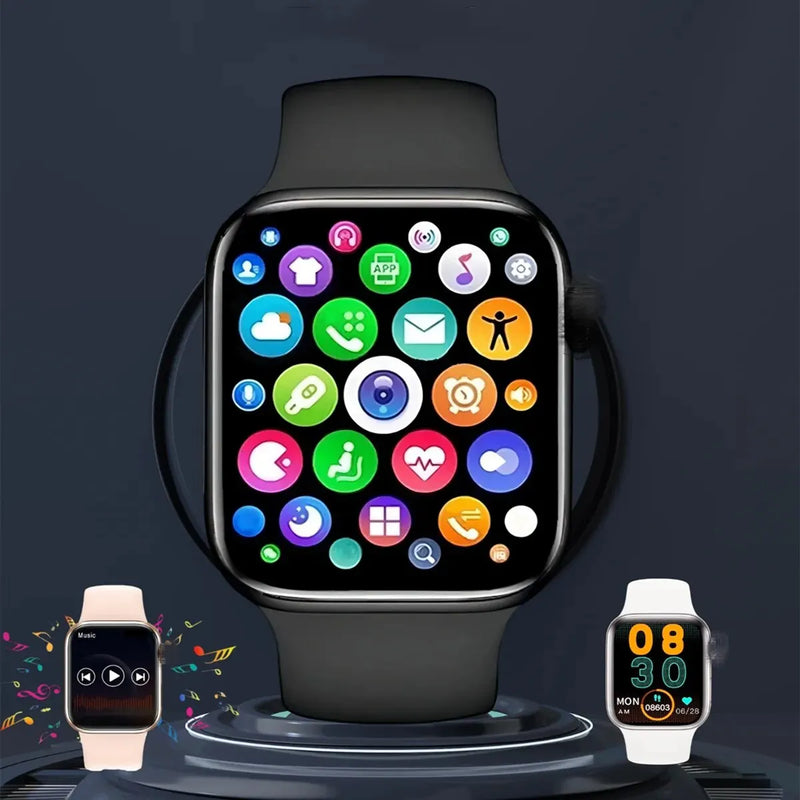 Relógio inteligente para homens e mulheres, rastreador esportivo de fitness, chamada por bluetooth, notificação de mensagem, frequência cardíaca, monitor de sono