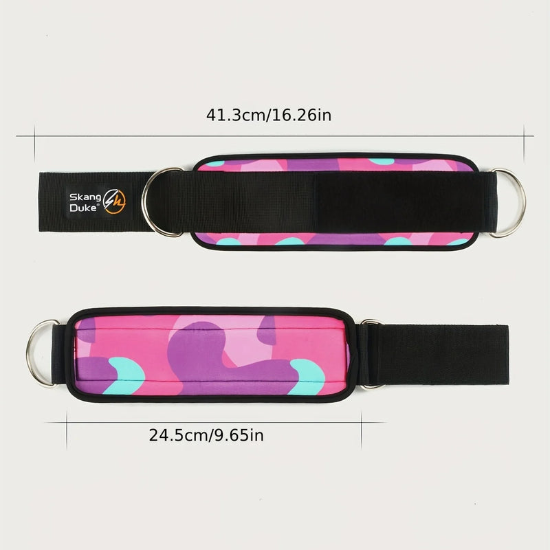 Tornozeleira Ajustável com D-Ring para Máquinas de Cabo - Conforto e Suporte no Treinamento de Glúteos e Pernas, várias cores, 1pc