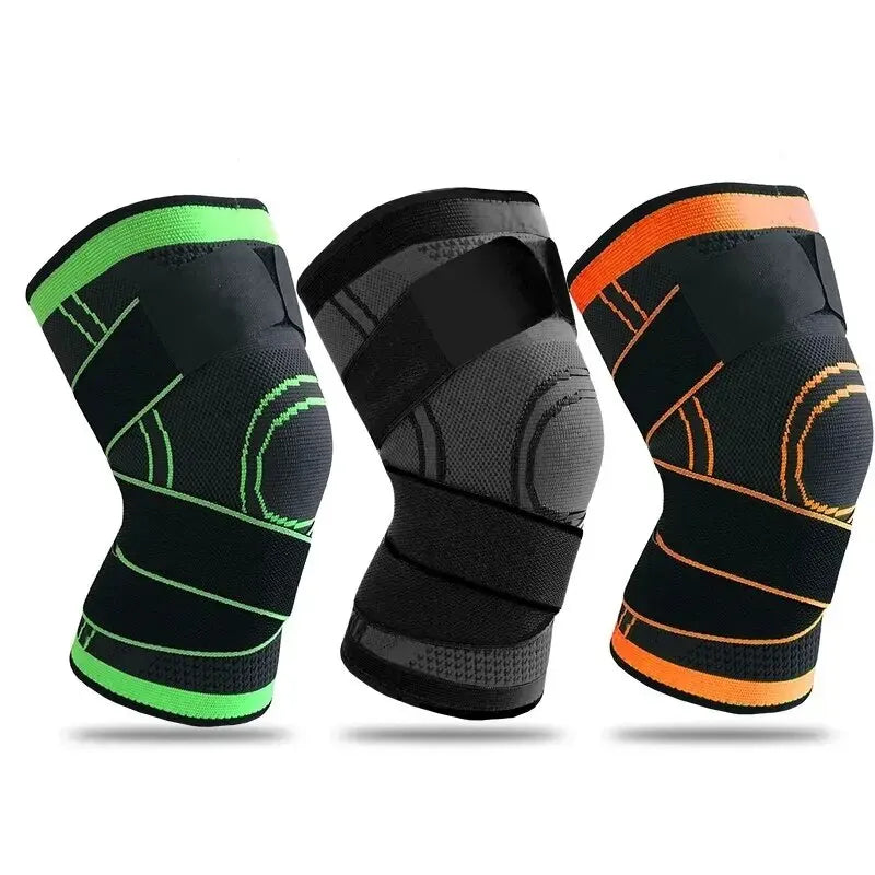 Joelheiras de Compressão com Alças Ajustáveis – Ideais para Corrida, Exercícios e Uso Prolongado.