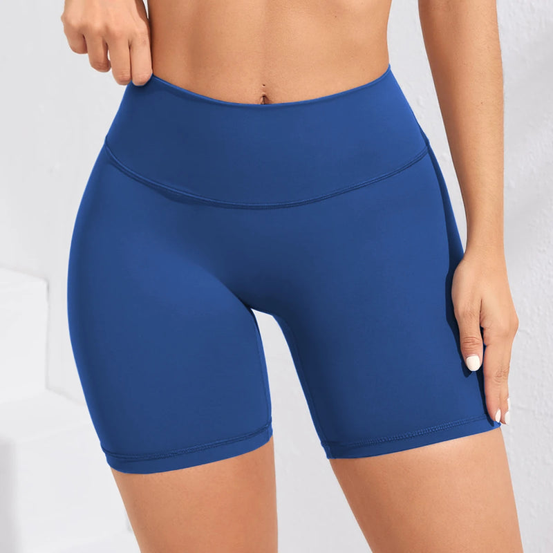 Shorts Fitness Feminino – Cintura Alta, Secagem Rápida, À Prova de Agachamento