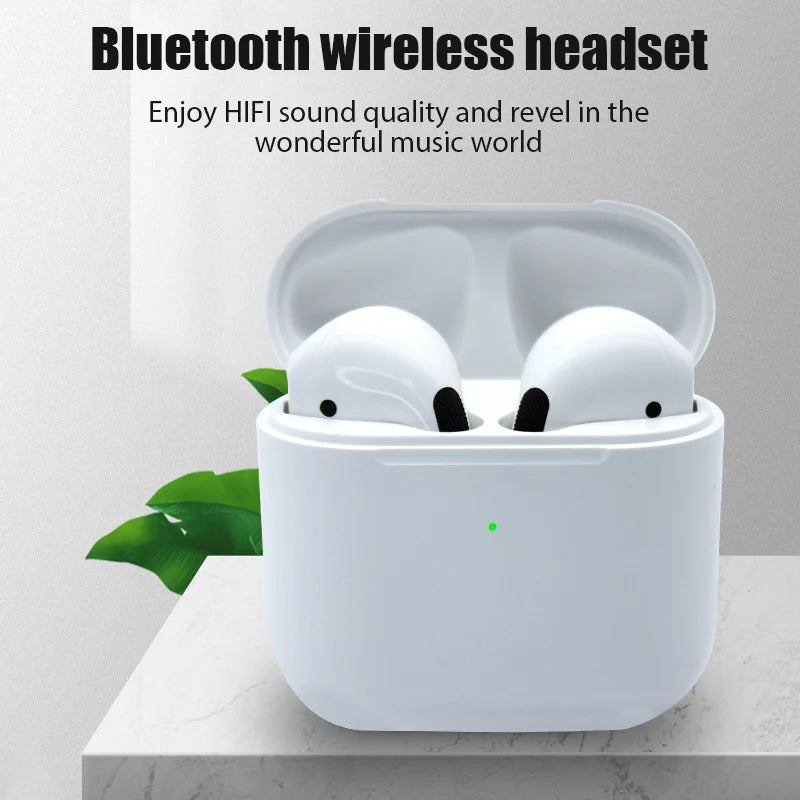 Fones de ouvido sem fio Pro 4 TWS Fone de ouvido único Bluetooth-compatível 5.0 Fone de ouvido à prova d'água com microfone para Xiaomi iPhone Pro4 Fone de ouvido