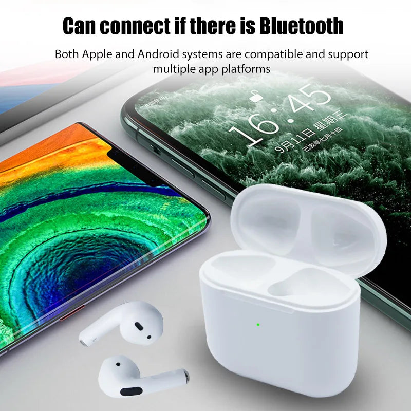 Fones de ouvido sem fio Pro 4 TWS Fone de ouvido único Bluetooth-compatível 5.0 Fone de ouvido à prova d'água com microfone para Xiaomi iPhone Pro4 Fone de ouvido