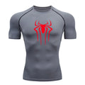 Camisa de Compressão Masculina [HOMEM-ARANHA]– Fitness, Academia, Super-Herói, Esporte, Corrida, Rashguard, Secagem Rápida, Manga Curta