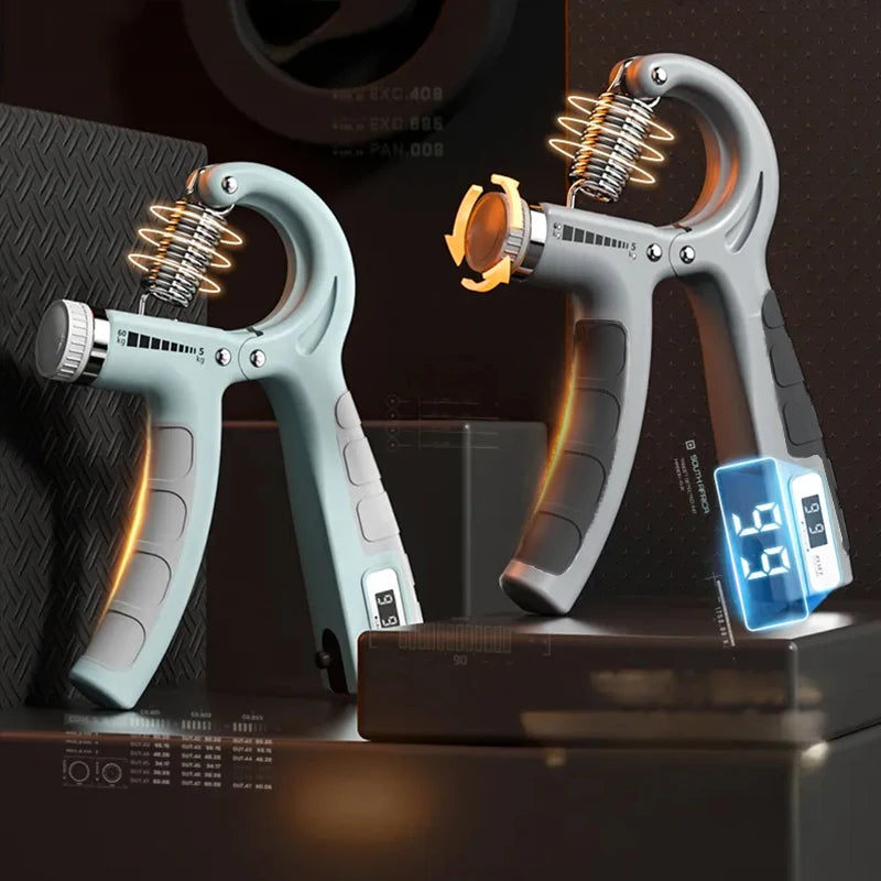 HandGrip Ajustável 5-60 kg com Contador, Treinador para Antebraço e Construção Muscular.