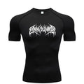 Camiseta Masculina de Compressão – Manga Curta, Secagem Rápida e Respirável, Ideal para Academia, Corrida e Treino, Tamanhos S-3XL