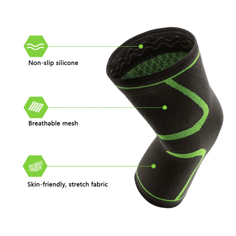 Joelheira Esportiva de Inverno Antiderrapante – Confortável, Respirável e Flexível para Basquete, Ciclismo e Corrida