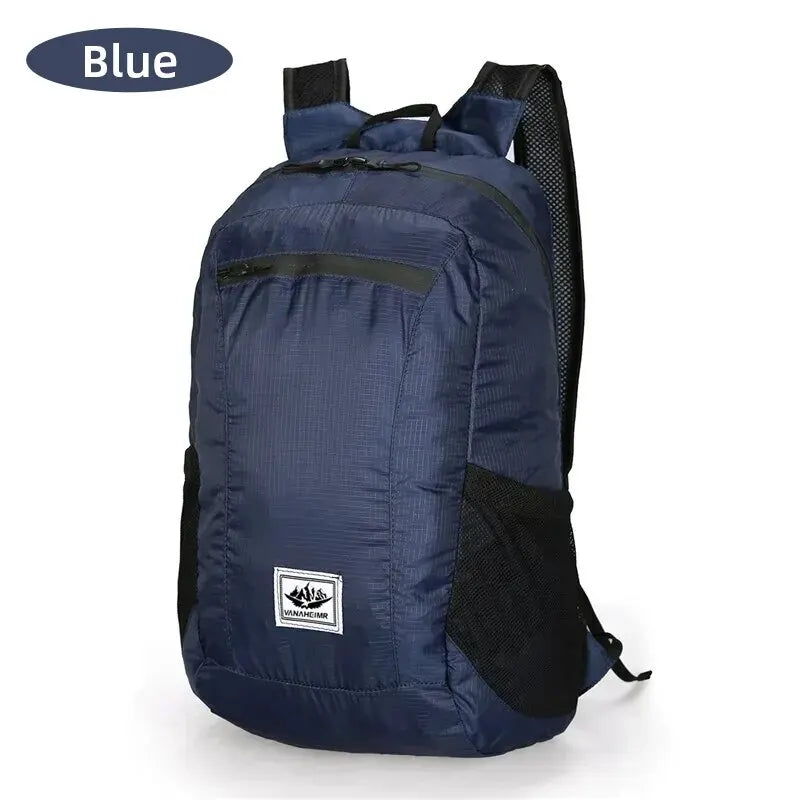 Mochila Dobrável 20L para Caminhadas e Viagens – Leve, Portátil e Impermeável, Ideal para Homens e Mulheres.
