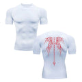 Camisa de Compressão Masculina Y2K – Fitness, Academia, Esqueleto, Esporte, Corrida, Rashguard, Secagem Rápida, Manga Curta