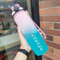 Garrafa Esportiva de Água 500ml/650ml/1000ml – Plástica, Colorida e à Prova de Vazamentos, Ideal para Academia, Viagens e Atividades ao Ar Livre